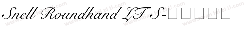 Snell Roundhand LT S字体转换